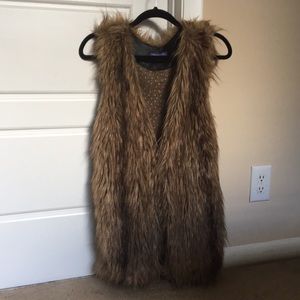 Faux fur vest